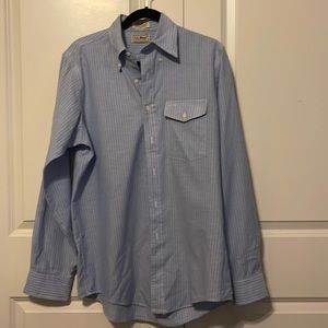 LL Bean blue striped button down. Neck 15.5 sleeve 36